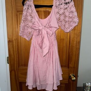Francesca's Collections Pink Backless Dress